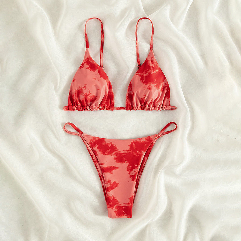 Damen Triangel-Bikini mit Raffung und verstellbaren Trägern Echo Archiv