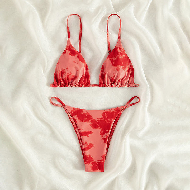 Damen Triangel-Bikini mit Raffung und verstellbaren Trägern Echo Archiv