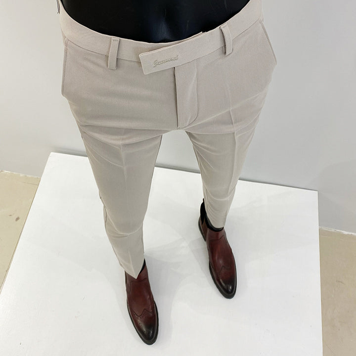 Herren nan schlanke elegante Anzughose mit Stretchbund, Bügelfalte und schmal zulaufendem Bein Echo Archiv