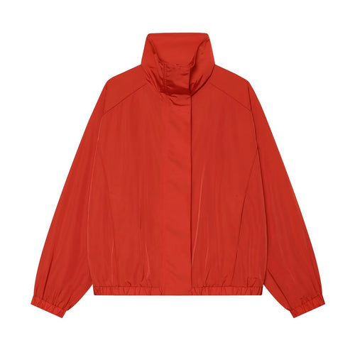 Damen Leichter Technical Windbreaker‑Blouson mit hohem Stehkragen, verdecktem Reißverschluss und elastischem Saum Echo Archiv