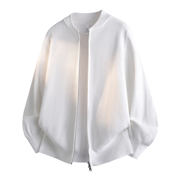 Damen Modische Sweatjacke mit Reißverschluss und Stehkragen – Célinea