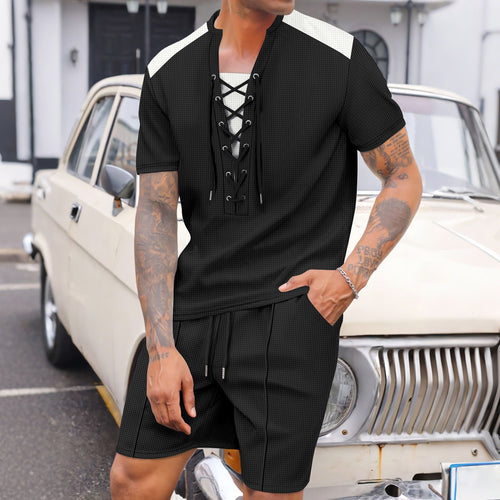 Herren modisches Sport-Set mit einzigartigem Schnürdetails Echoarchiv