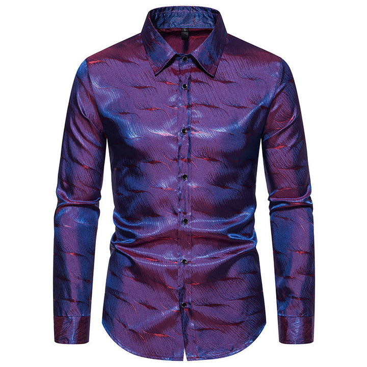 Herren Elegantes Hemd mit einzigartigem Strukturdesign Echoarchiv