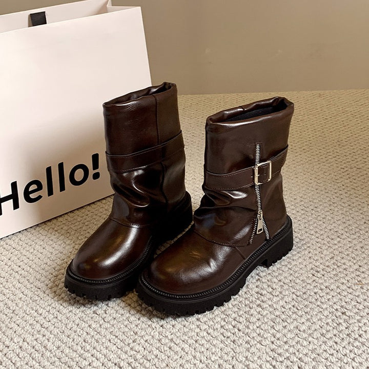Damen Lässige Stiefeletten mit Schnallen-Design Echo Archiv
