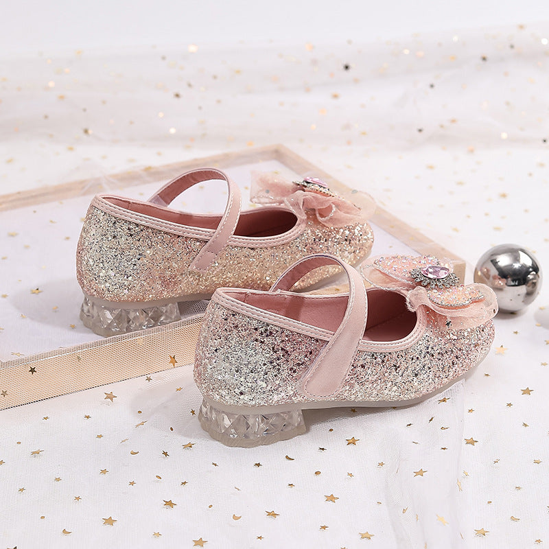 Mädchen Elegante Ballerinas mit Schleifenapplikation und Strass Echo Archiv