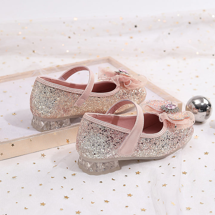 Mädchen Elegante Ballerinas mit Schleifenapplikation und Strass Echo Archiv