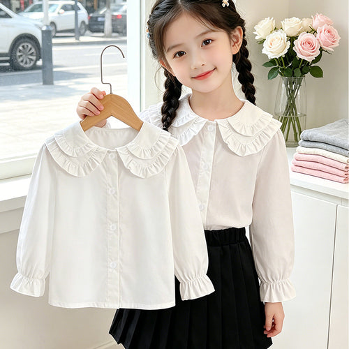 Mädchen elegante Bluse mit Rüschendetails Echo Archiv