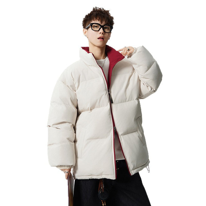 Herren Kurz geschnittene Oversize Steppjacke mit hohem Kragen Echoarchiv