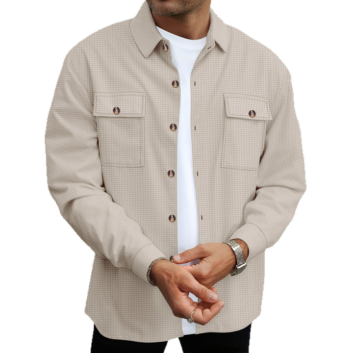 Herren Lite Overshirt mit strukturiertem Design und praktischen Brusttaschen Echoarchiv