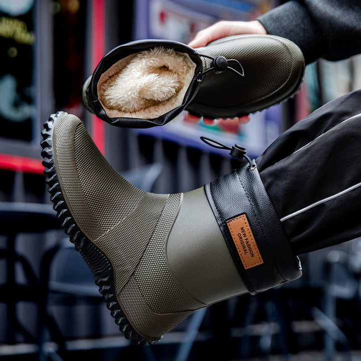 Herren Funktionale wasserdichte Ankle-Gummistiefel mit verstellbarem Bündchen Echoarhiv
