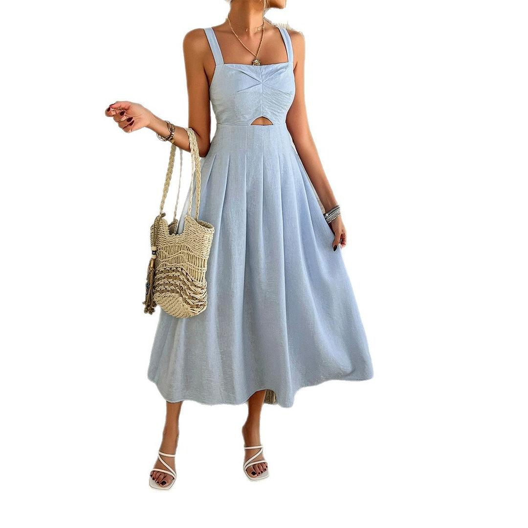 Damen A-Linien Sommerkleid mit Rückenfreiem Design und Taillierung Echo Archiv
