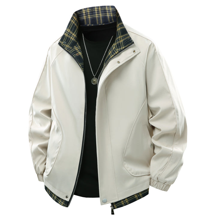 Herren Übergangsjacke mit robustem Außenmaterial und modischem Karomuster Echoarchiv