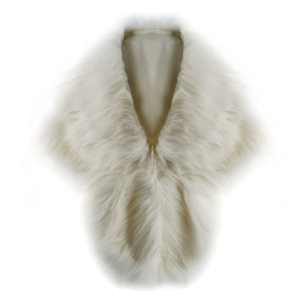 Damen elegante Kunstpelz-Schulterstola im Capelet‑Schnitt Echo Archiv