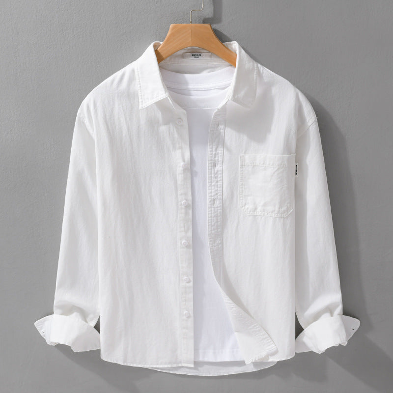 Herren Leichtes Baumwoll-Overshirt mit Brusttasche und Relaxed‑Fit Echoarchiv