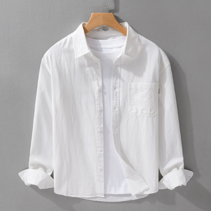 Herren Leichtes Baumwoll-Overshirt mit Brusttasche und Relaxed‑Fit Echoarchiv