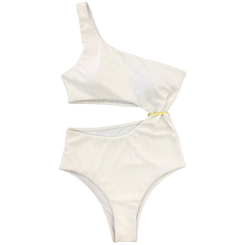 Damen One-Shoulder-Bikini mit hohem Beinausschnitt Echo Archiv