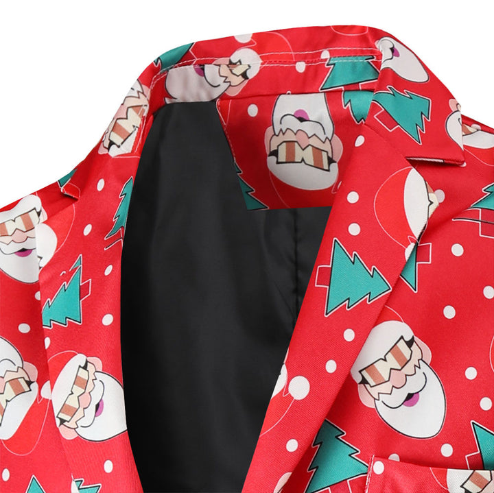 Herren festlicher Blazer mit fröhlichem Weihnachtsdesign Echoarchiv