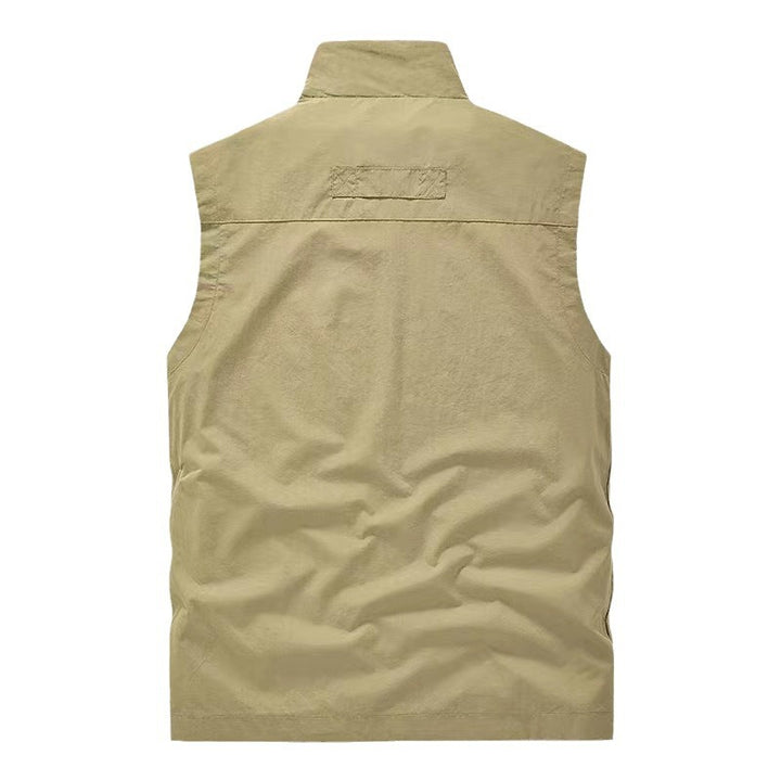 Herren Multifunktionale Utility-Weste mit Stehkragen und Mehrfachtaschen Echo Archiv
