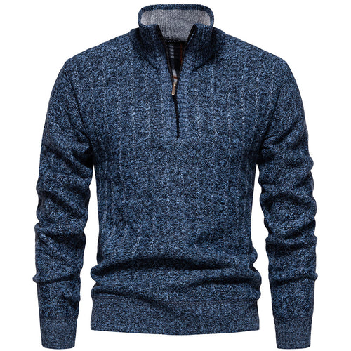 Herren Pullover mit Stehkragen und Zipper Echoarchiv