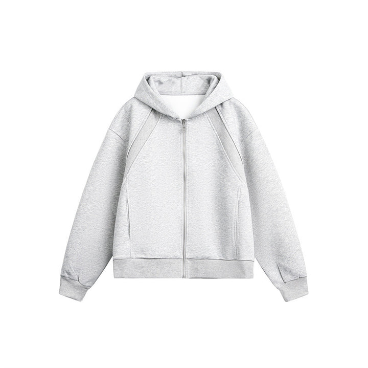 Unisex Leichte Oversize‑Kapuzen‑Sweatjacke mit durchgehendem Reißverschluss, Raglanärmeln und Eingrifftaschen Echoarchiv