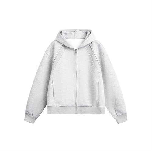 Unisex Leichte Oversize‑Kapuzen‑Sweatjacke mit durchgehendem Reißverschluss, Raglanärmeln und Eingrifftaschen Echoarchiv