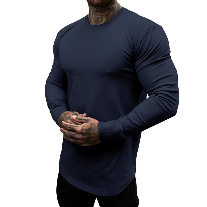 Herren Langarm-T-Shirt aus atmungsaktivem Material mit körperbetonter Passform Echoarchiv