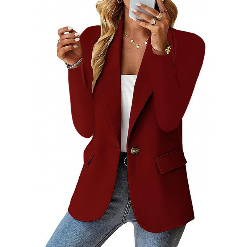 Damen Moderner Tailored Blazer mit elegante Knopfdetails Echoarchiv