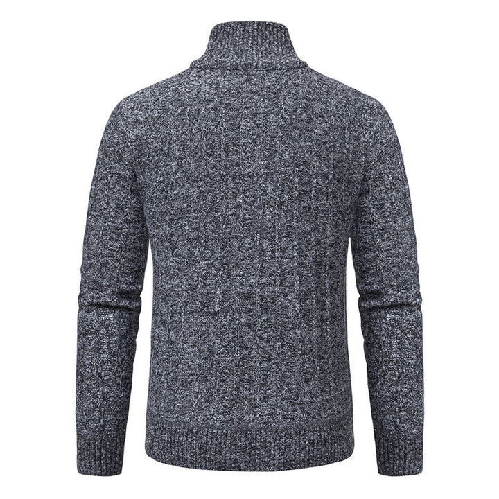 Herren eleganter Strickpullover mit halbem Reißverschluss Echoarchiv