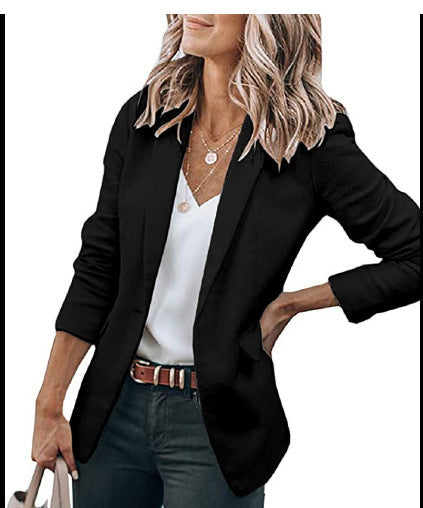 Damen komfortable Blazerjacke mit strukturiertem Design und eleganten Akzenten Echoarchiv