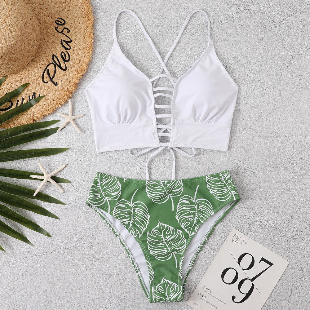 Damen Bikini-Set mit verspieltem Rüschendesign und hoch geschnittenen Höschen Echo Archiv