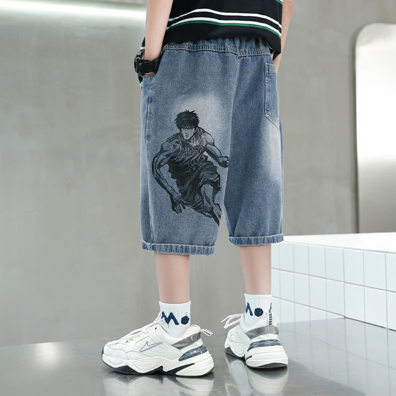 Unisex lässige Jeans-Shorts mit einzigartigem Charakter Echo Archiv