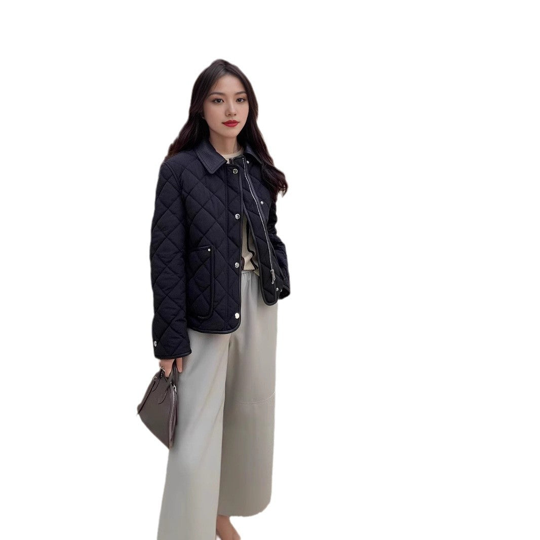 Damen Stylische gesteppte Jacke mit hohem Kragen Echoarchiv