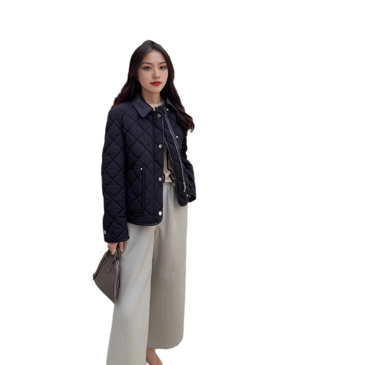 Damen Stylische gesteppte Jacke mit hohem Kragen Echoarchiv