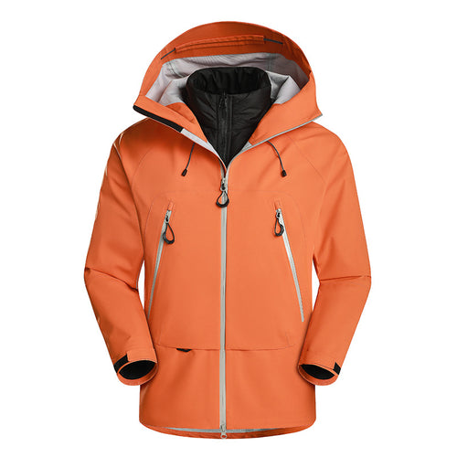 Herren wasserdichte Softshell-Jacke mit herausnehmbarer Stepp-Innenjacke Echoarchiv