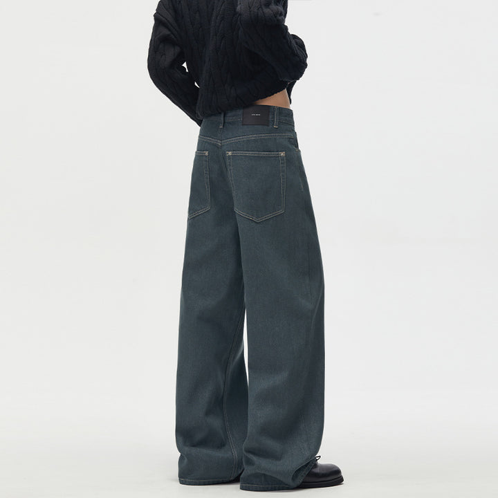 Herren Marlene-Denimhose im ultraweiten Baggy-Cut mit sichtbarer Knopfleiste Echo Archiv