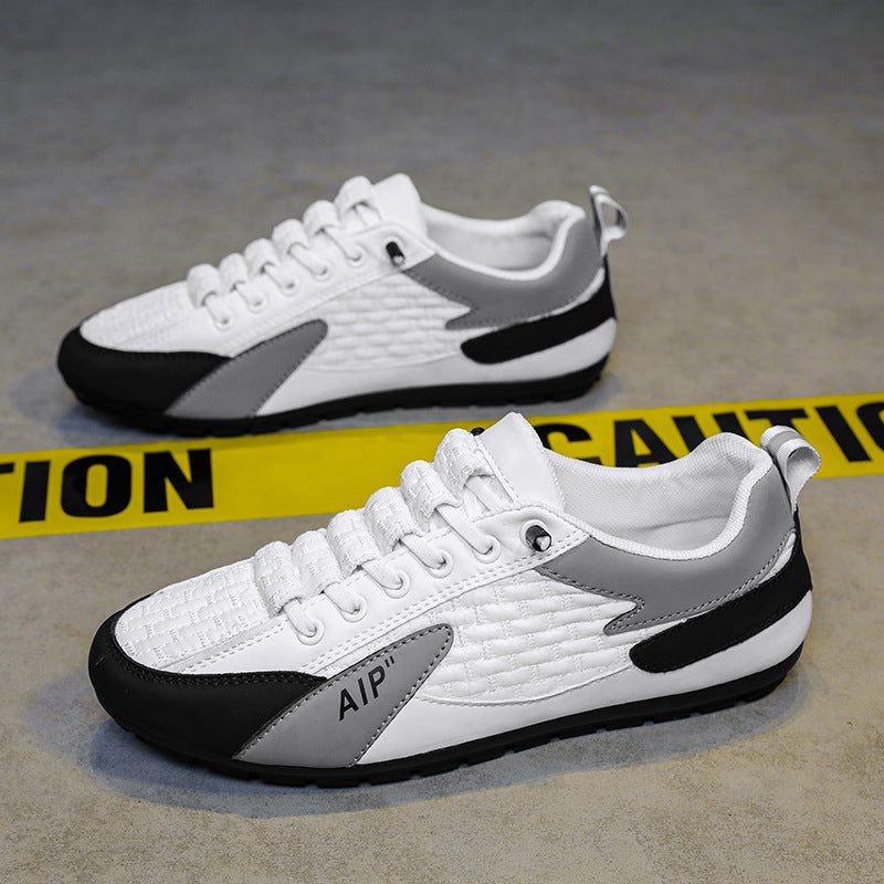 Herren Gewebter Low-Top Sneaker mit leichter Profilsohle und Panel-Details Echoarhiv