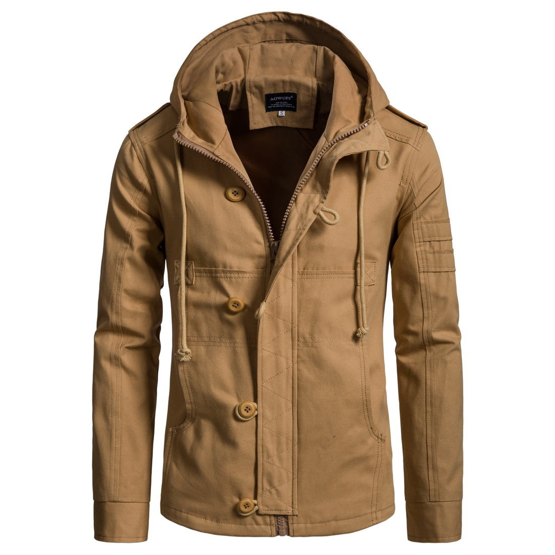 Herren funktionale Outdoor-Jacke mit hohem Kragen und praktischen Taschen Echoarchiv