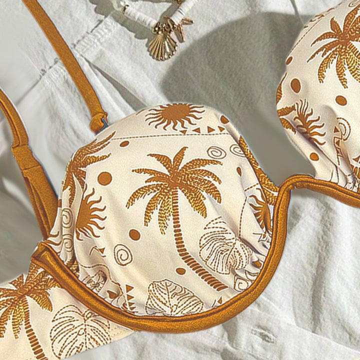 Damen Bikini-Set mit verstellbaren Trägern und charmanten Muschelverzierungen Echo Archiv