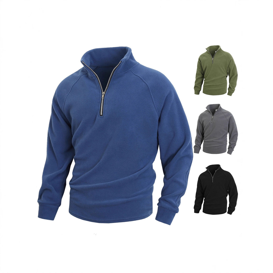 Herren Fleece Pullover mit halbem Reißverschluss Echo Archiv