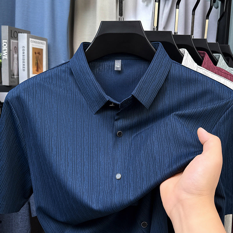 Herren Kurzarmhemd mit feiner Textur und elegantem Design Echoarchiv