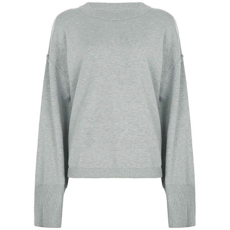 Damen nan kaschmirähnliches Strick-Lounge-Set mit Oversize-Pullover und weiten Palazzo-Hosen Echo Archiv