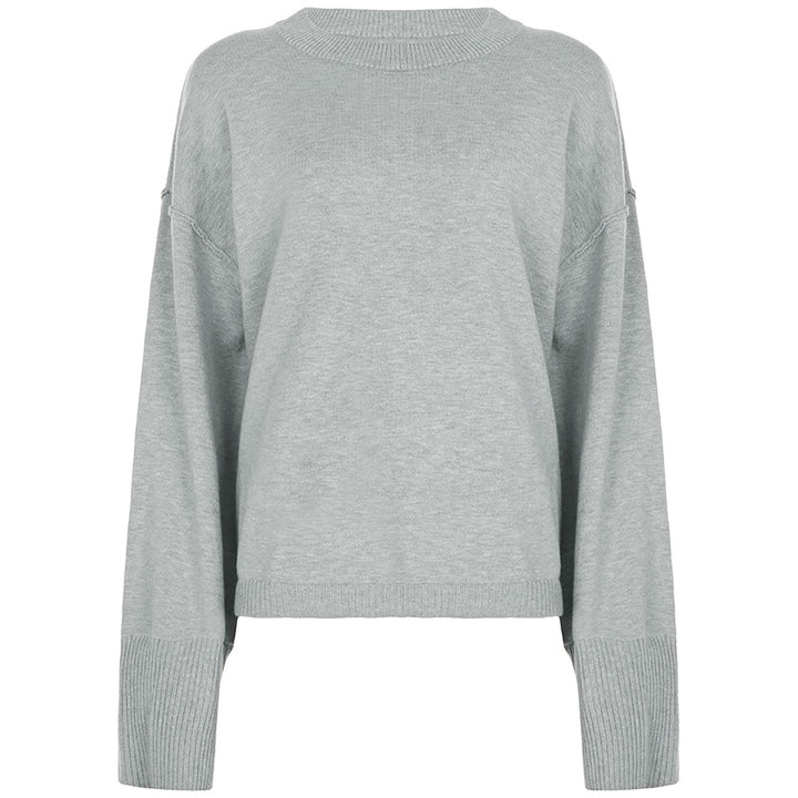 Damen nan kaschmirähnliches Strick-Lounge-Set mit Oversize-Pullover und weiten Palazzo-Hosen Echo Archiv