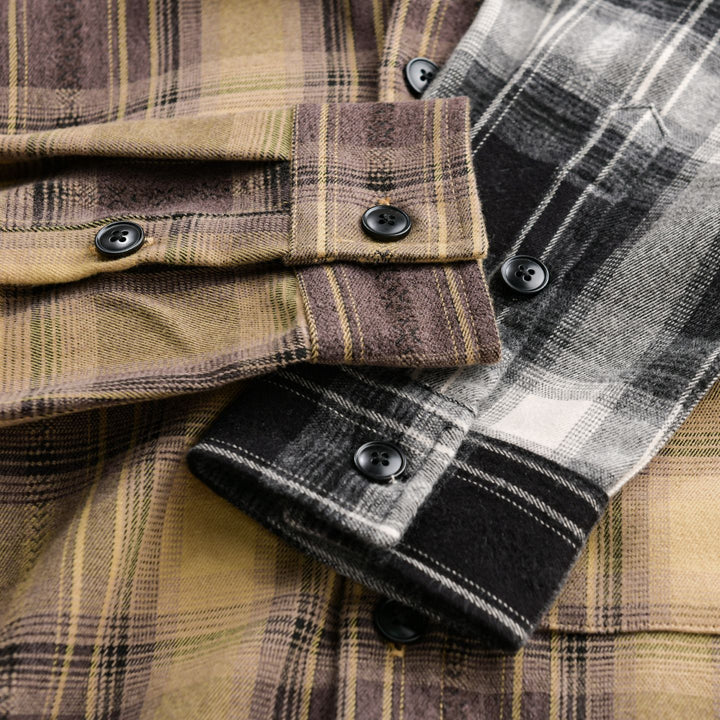 Herren Kariertes Flanell‑Hemdjacke im Overshirt‑Stil mit weich gebürsteter Oberfläche Echoarchiv