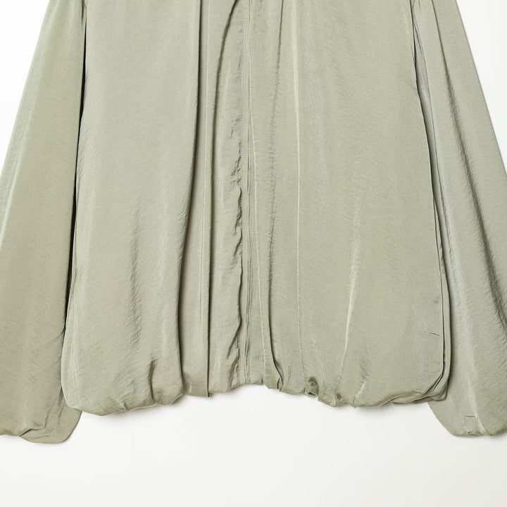 Damen Leichte Cropped-Blousonjacke mit Rundhals, Ballonärmeln und Tunnelzugsaum Echo Archiv