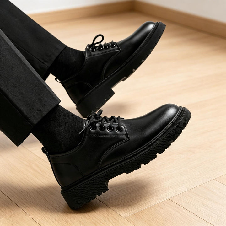 Herren Stilvolle Leder Schnürschuhe Echoarchiv