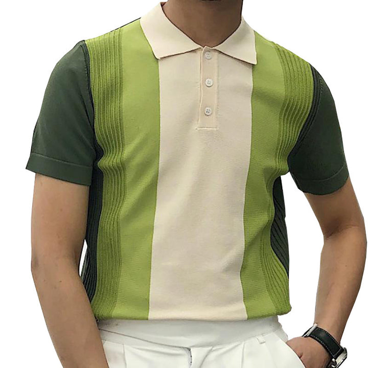 Herren perfektes Polo-Shirt mit strukturiertem Design Echoarchiv