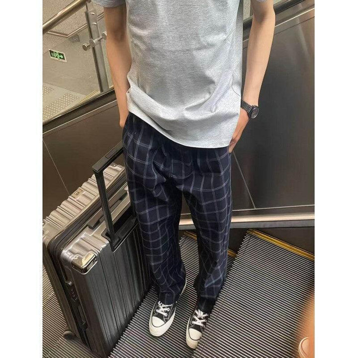 Herren Bequeme Freizeithose mit Karomuster Echo Archiv