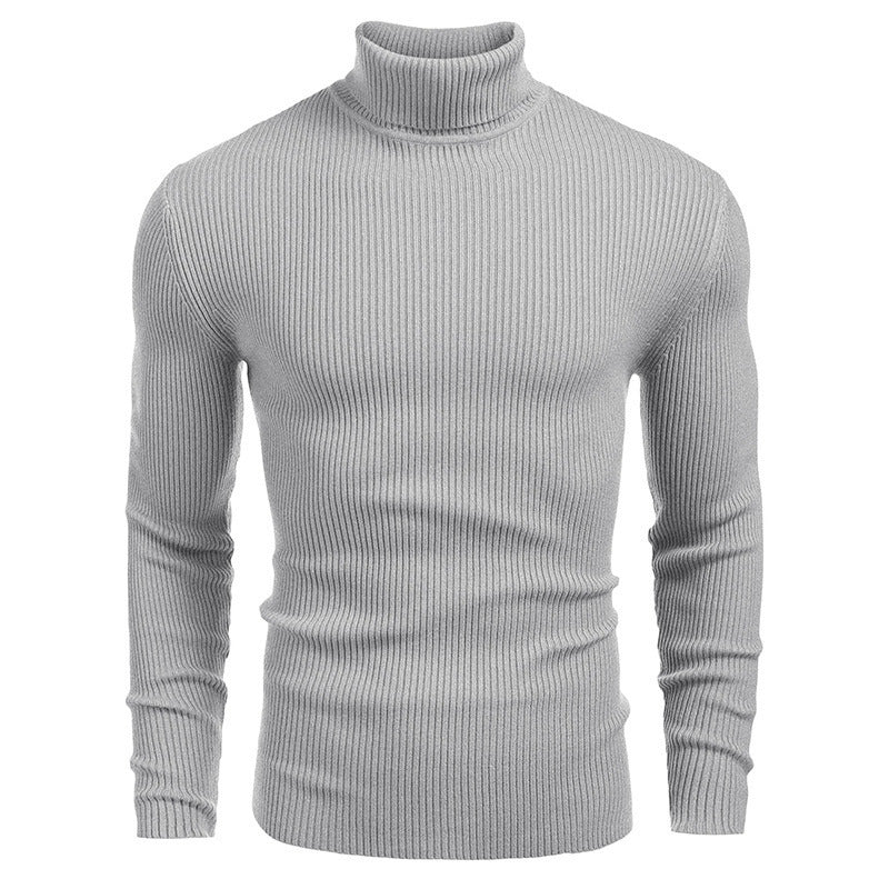 Herren Rollkragenpullover aus feinem Rippstrickmaterial Echoarchiv