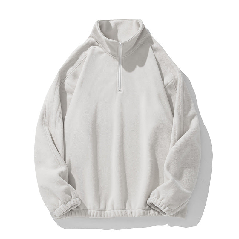 Unisex Fleecepullover mit Halbreißverschluss, Stehkragen und elastischem Saum Echo Archiv