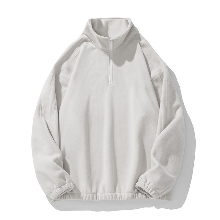 Unisex Fleecepullover mit Halbreißverschluss, Stehkragen und elastischem Saum Echo Archiv